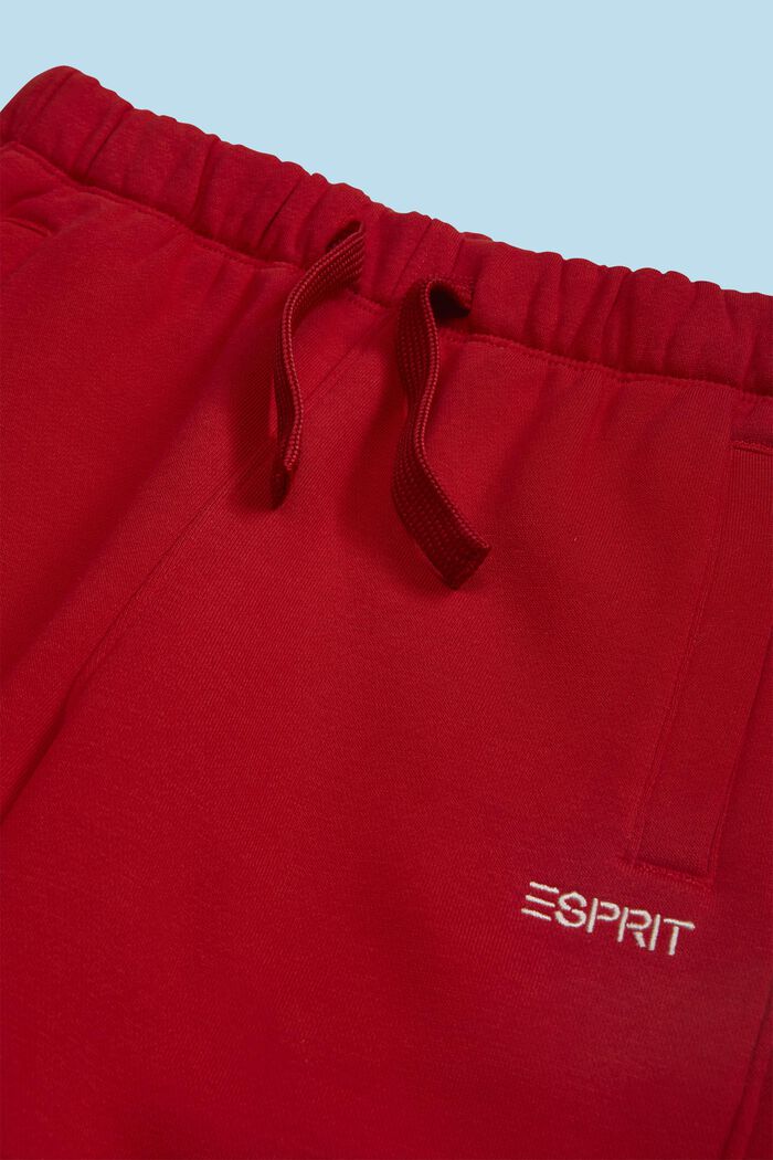 Cotton-Blend Logo Sweatpants, DARK RED, detail image number 2
