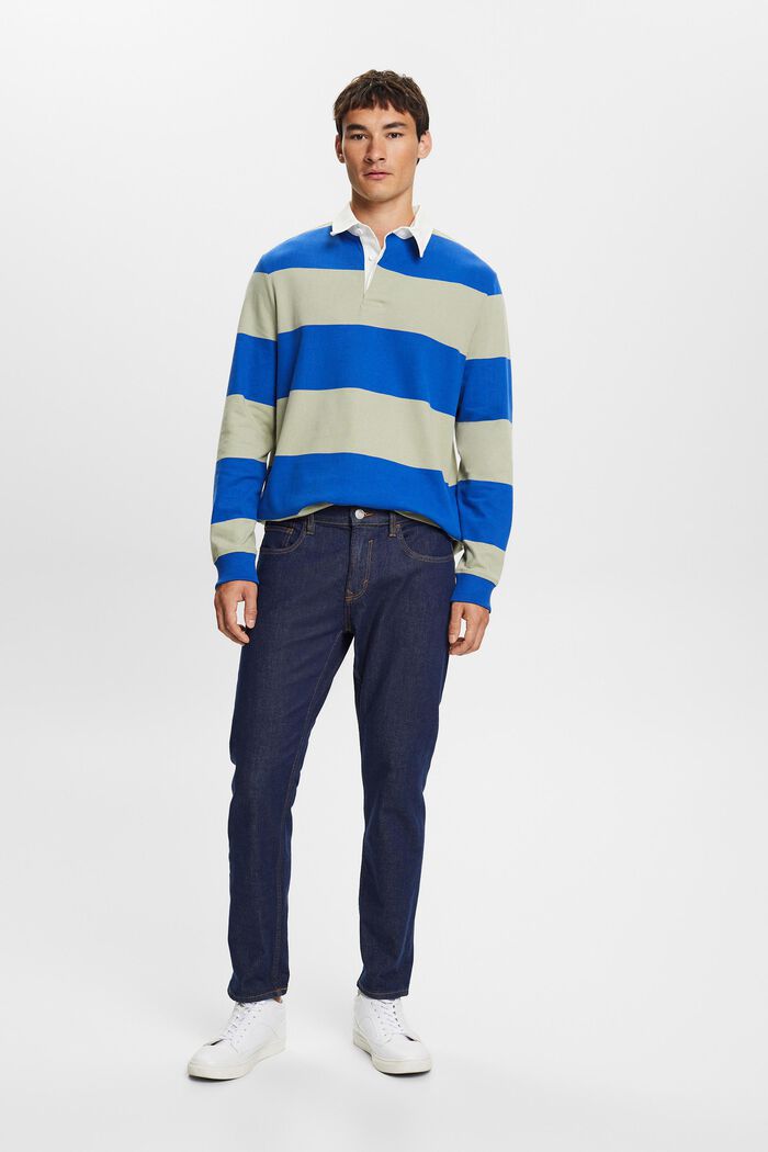 Striped Rugby Shirt, BRIGHT BLUE, detail image number 0