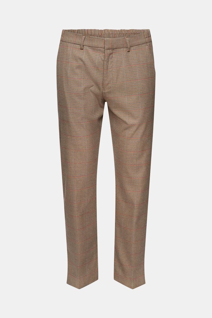 Dogtooth checked trousers, CAMEL, detail image number 6
