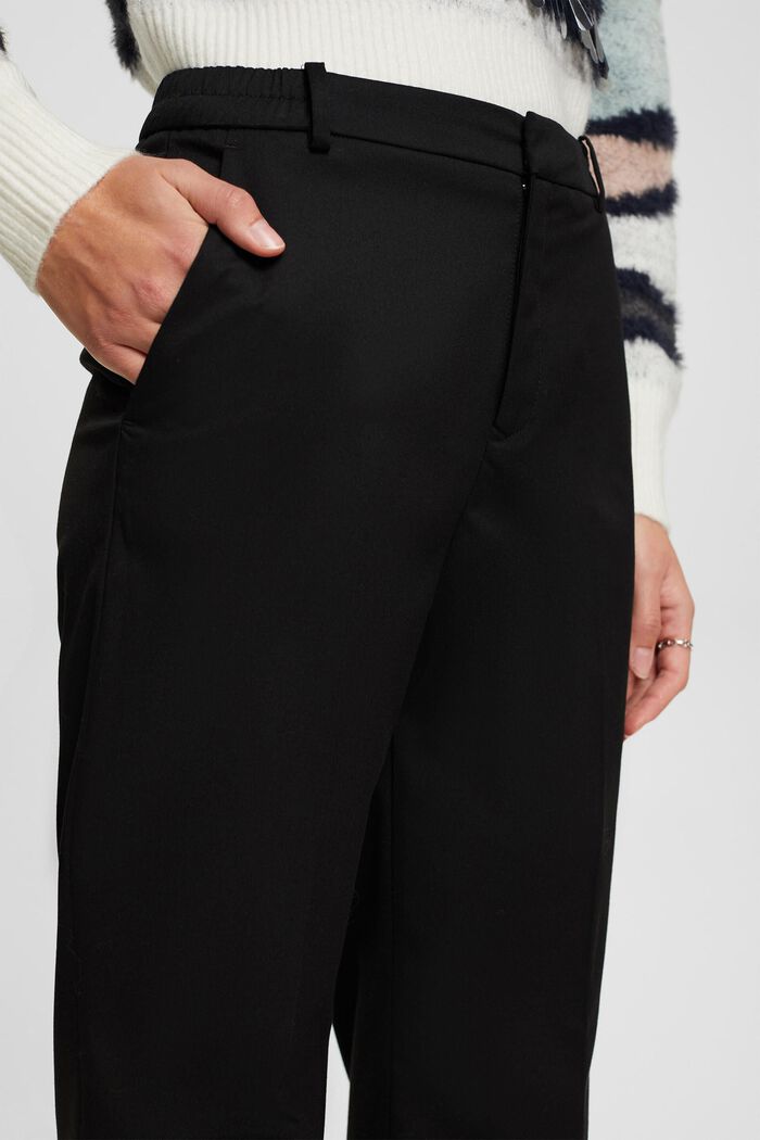 Straight leg trousers, BLACK, detail image number 2