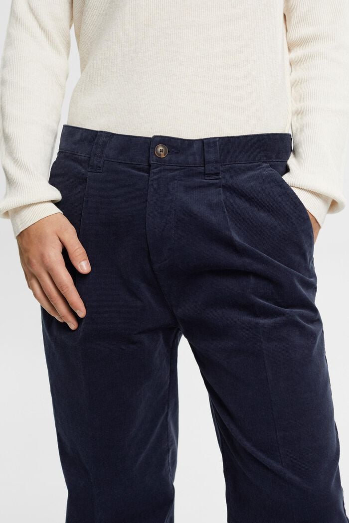 Wide fit corduroy trousers, NAVY, detail image number 2