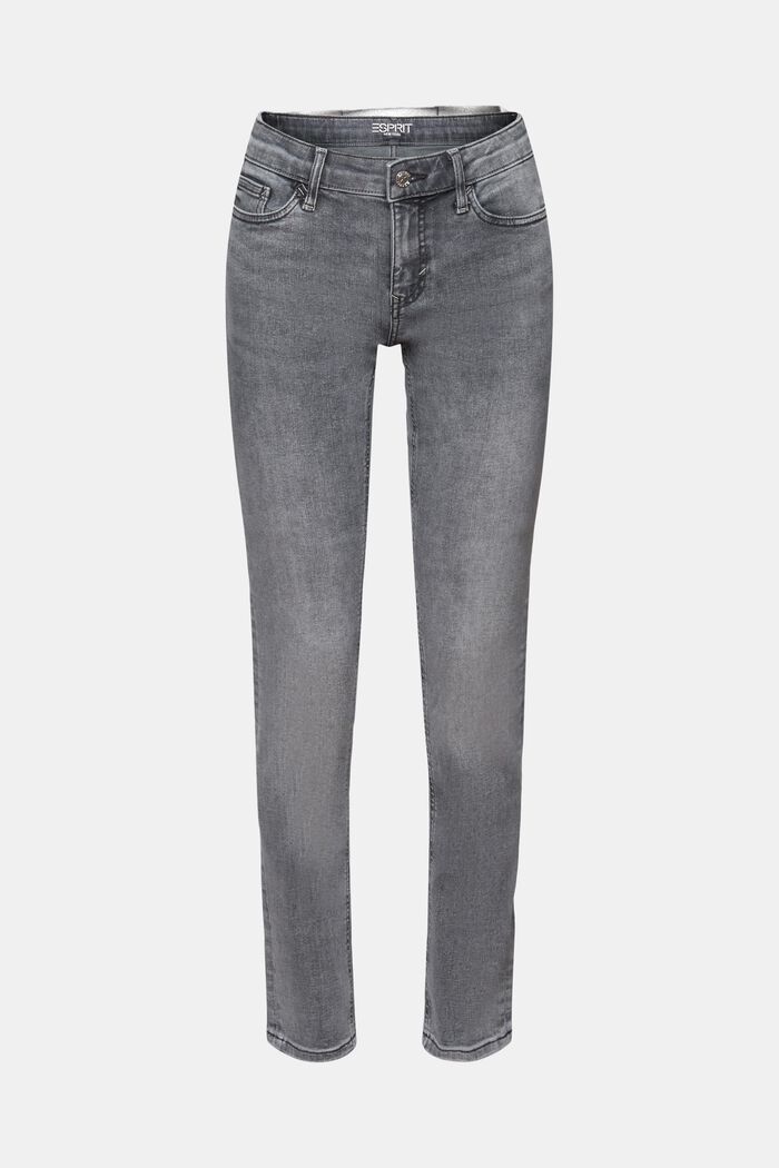 Slim Mid-Rise Jeans, GREY MEDIUM WASHED, detail image number 7