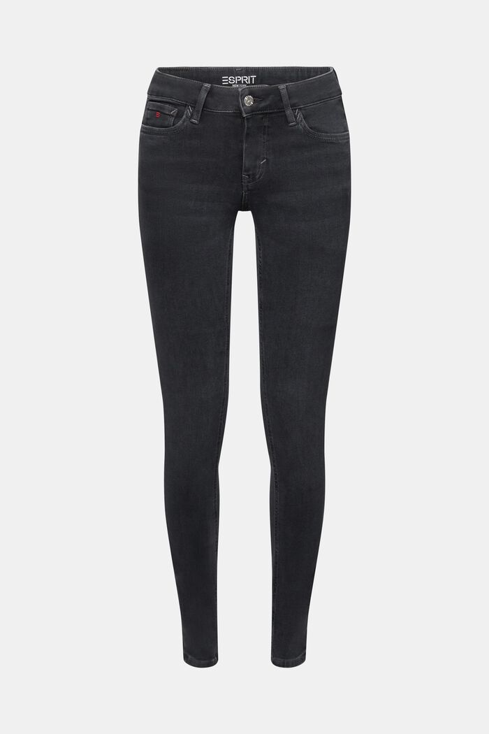 Mid-Rise Skinny Jeans, BLACK RINSE, detail image number 7