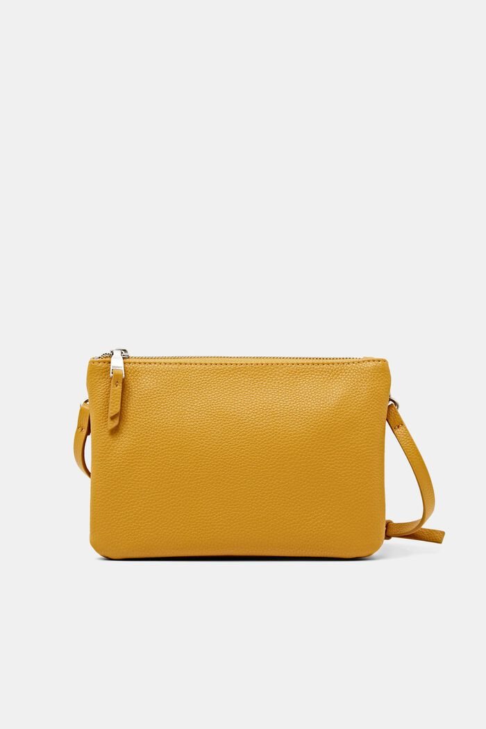 Faux Leather Shoulder Bag, AMBER YELLOW, detail image number 0