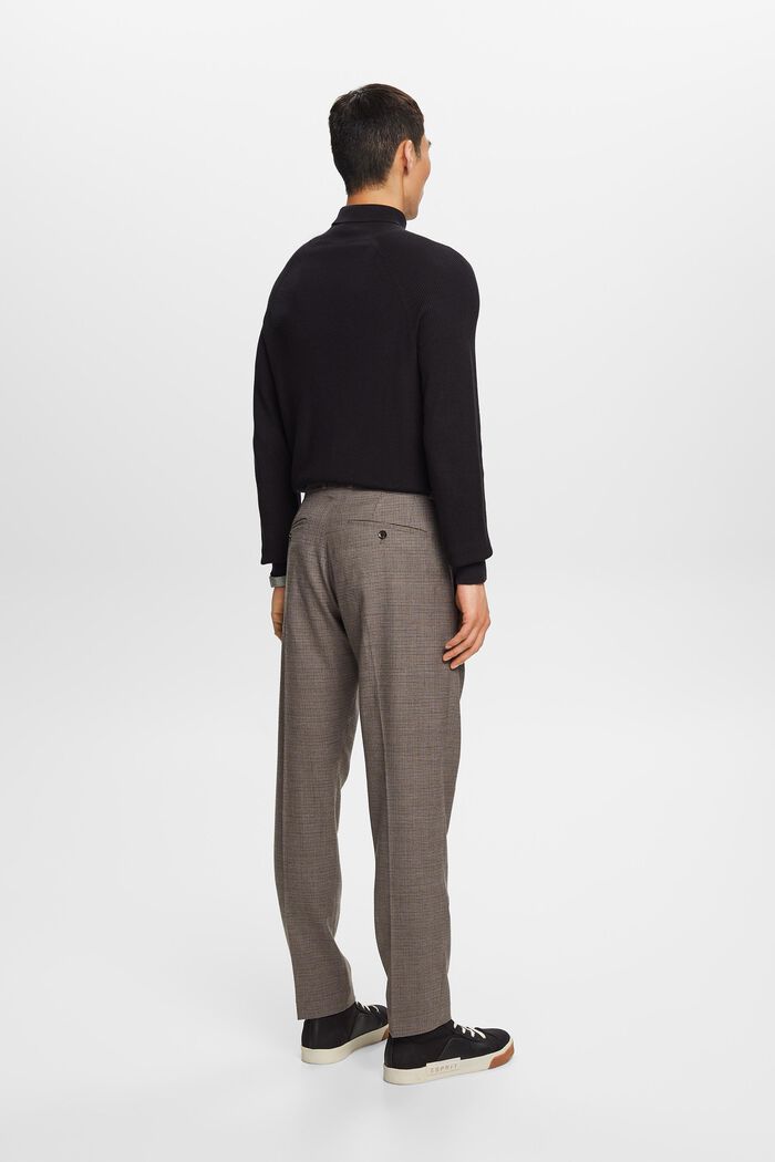 Houndstooth wool trousers, BROWN GREY 3, detail image number 3