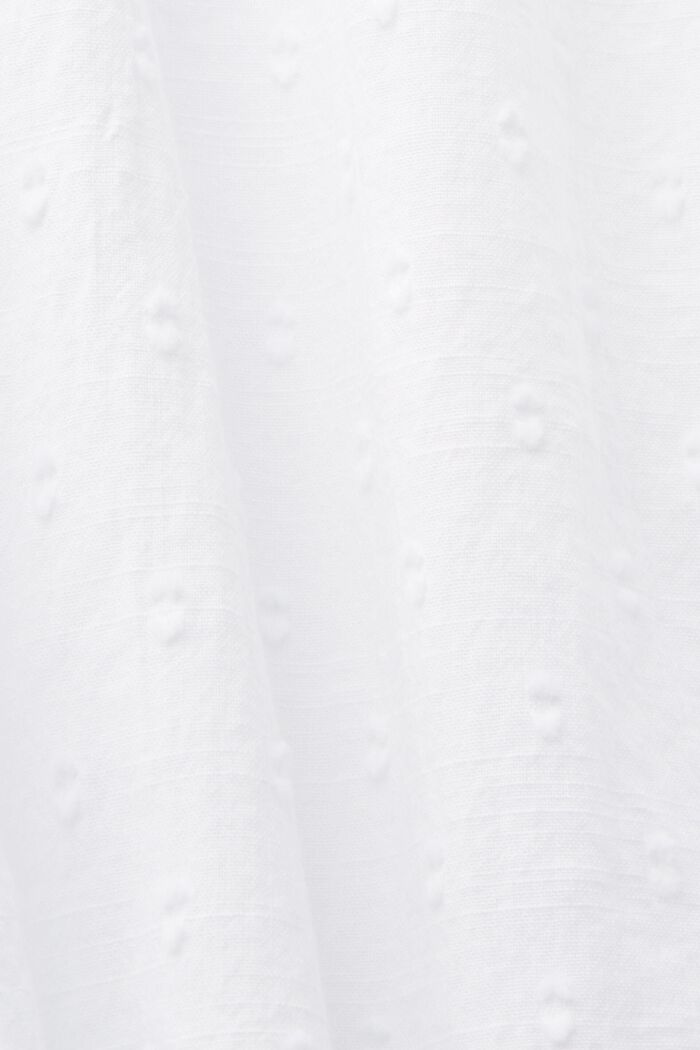 Swiss dot sleeveless blouse, 100% cotton, WHITE, detail image number 5