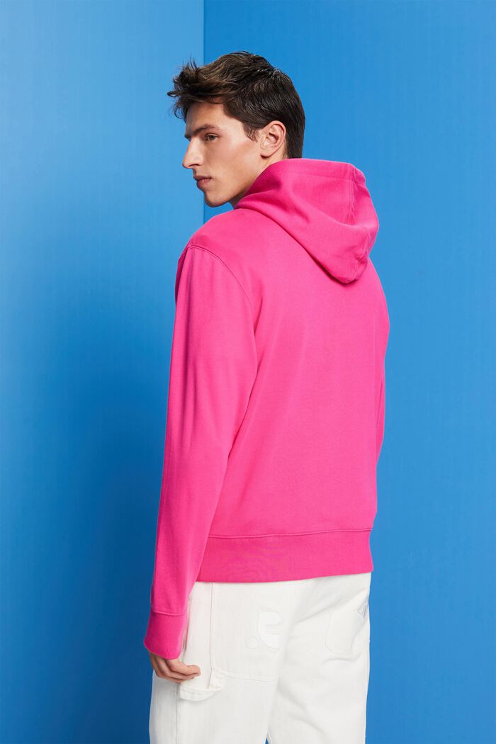Hoodie with print, 100% cotton, PINK FUCHSIA, detail image number 3