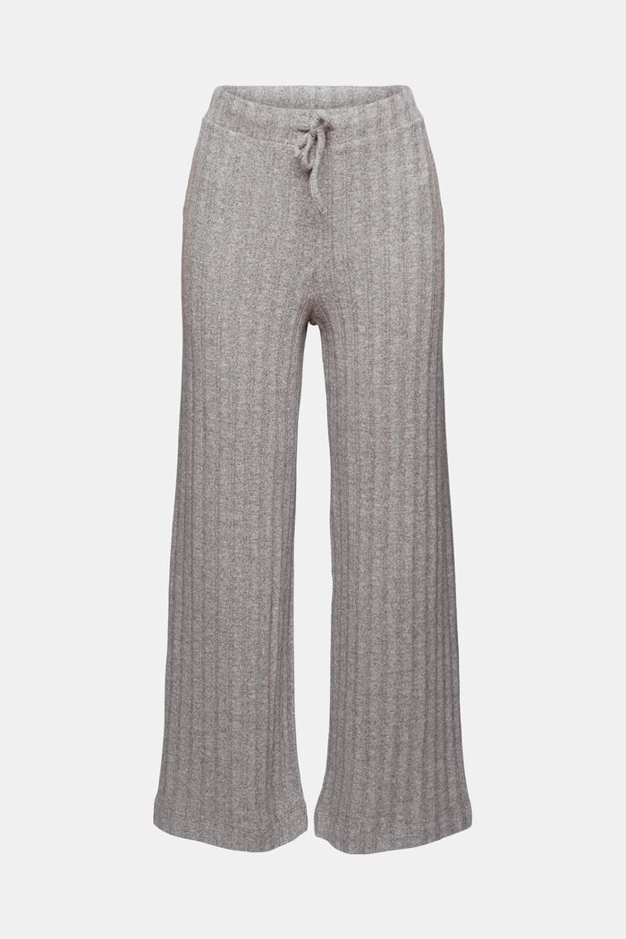 Brushed Rib-Knit Pants, MEDIUM GREY 5, detail image number 7