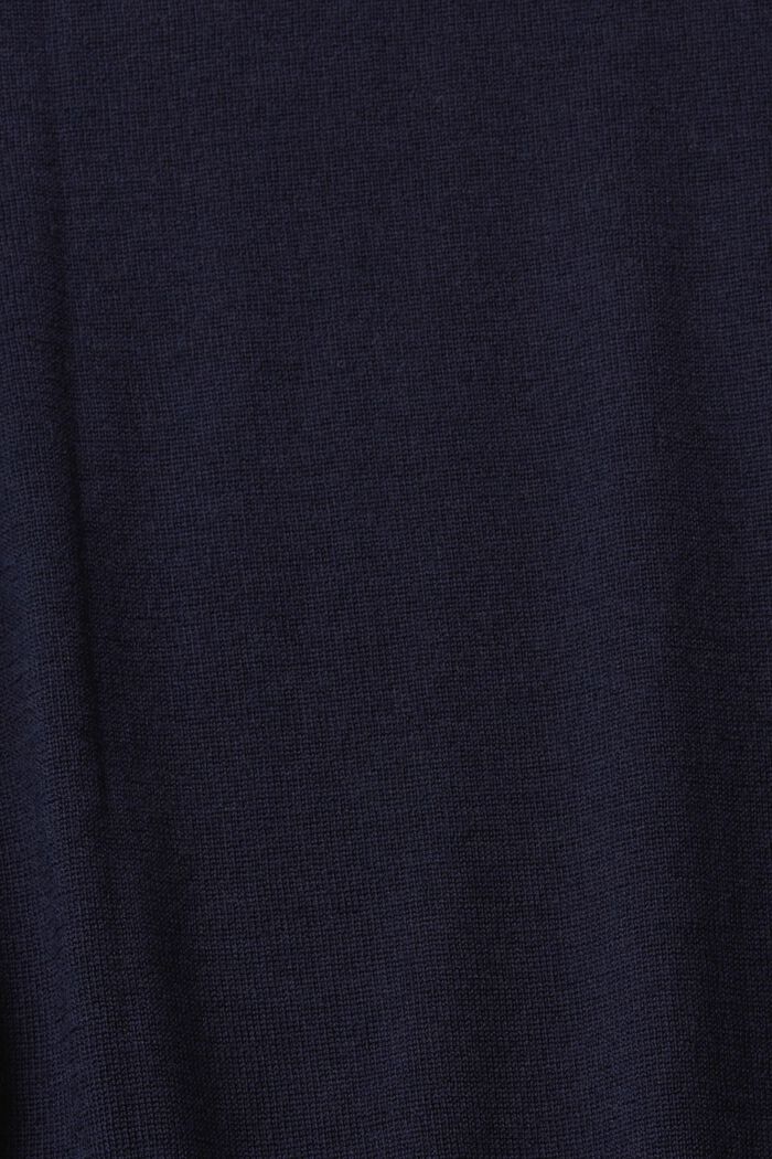Roll neck wool sweater, NAVY, detail image number 1