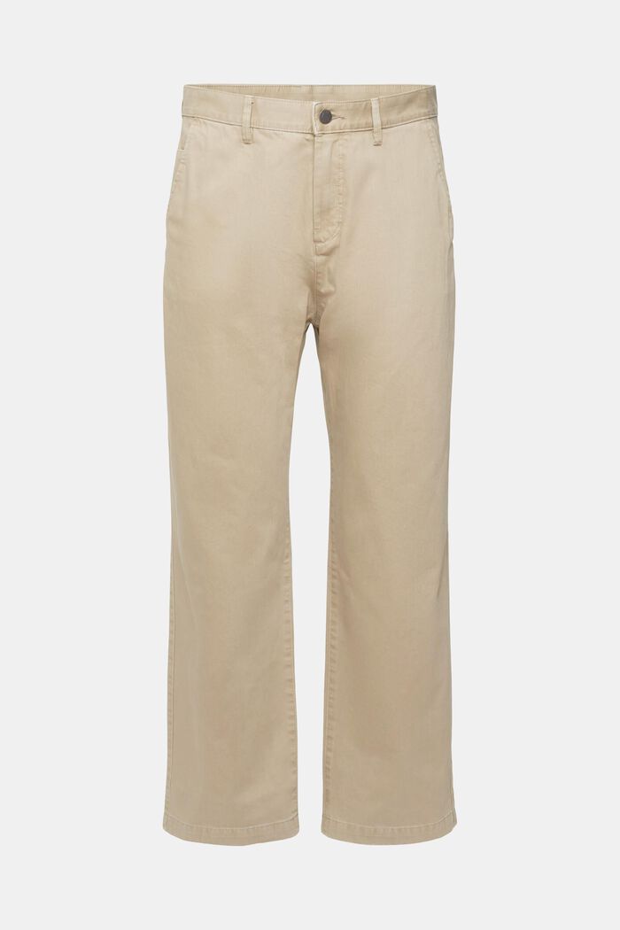 Wide leg, sustainable cotton trousers, LIGHT BEIGE, detail image number 2