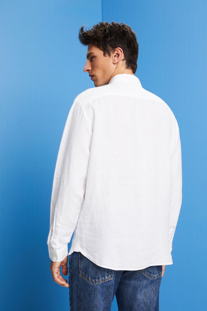 Linen shirt, WHITE, detail image number 3