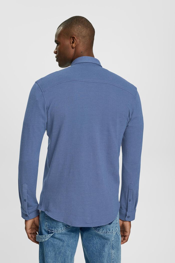 Textured shirt, DARK BLUE, detail image number 3