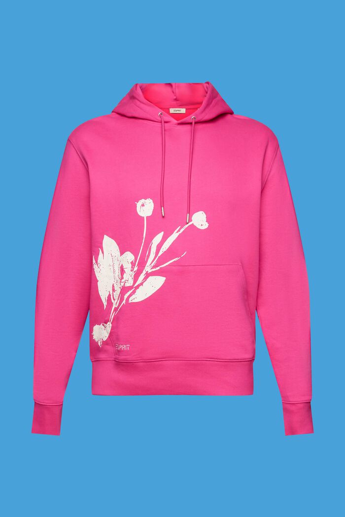 Hoodie with print, 100% cotton, PINK FUCHSIA, detail image number 6