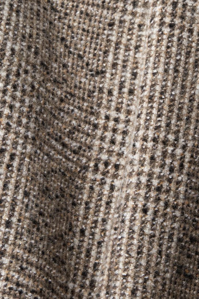 High-rise wool blend trousers, BLACK, detail image number 1