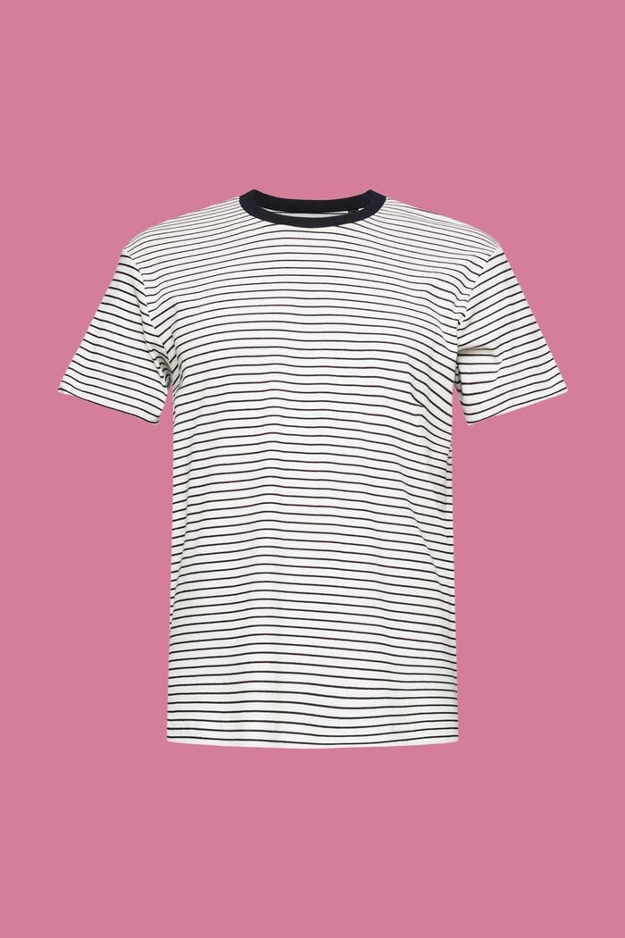 Ribbed and striped T-shirt, NAVY, detail image number 6