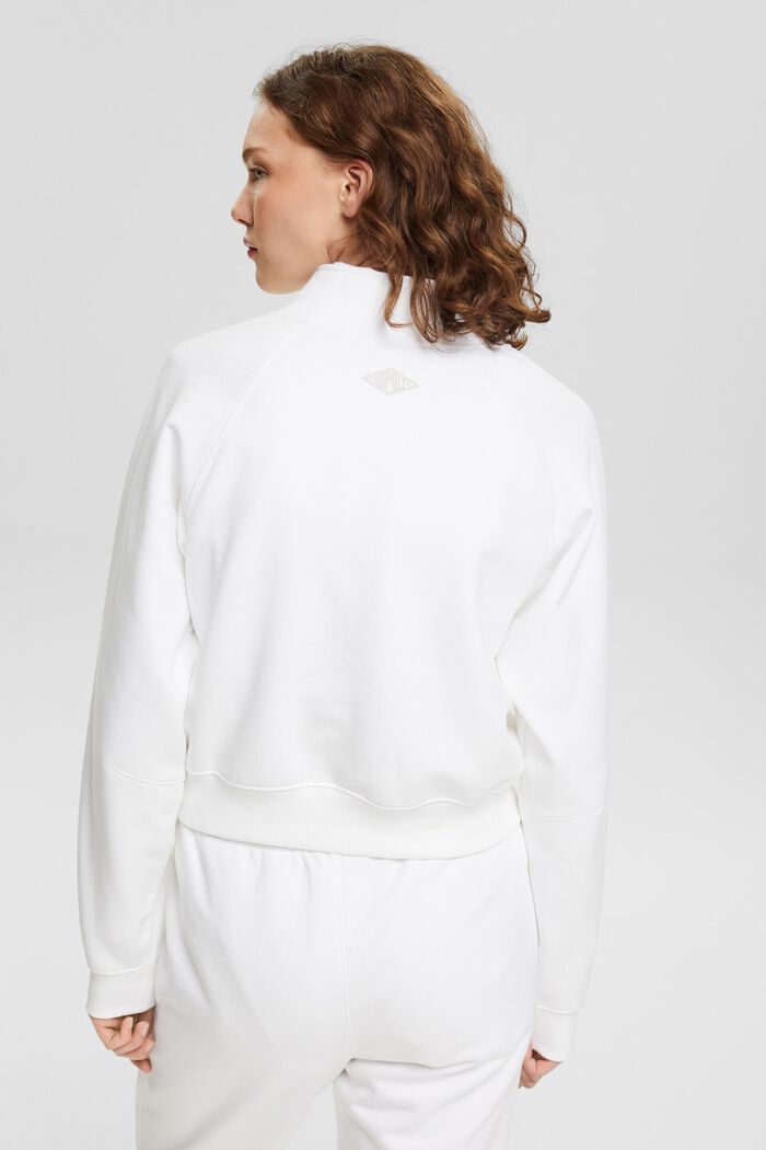 Half-zip sweatshirt, WHITE, detail image number 3