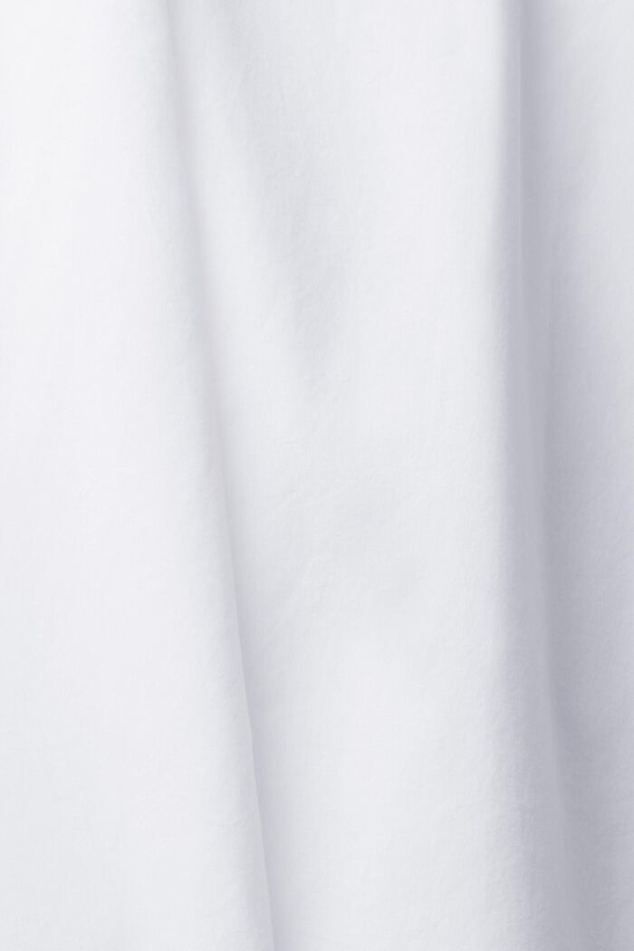 Blouse with round neck, organic cotton, WHITE, detail image number 6