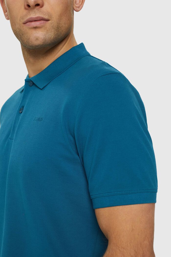 Polo shirt, PETROL BLUE, detail image number 0