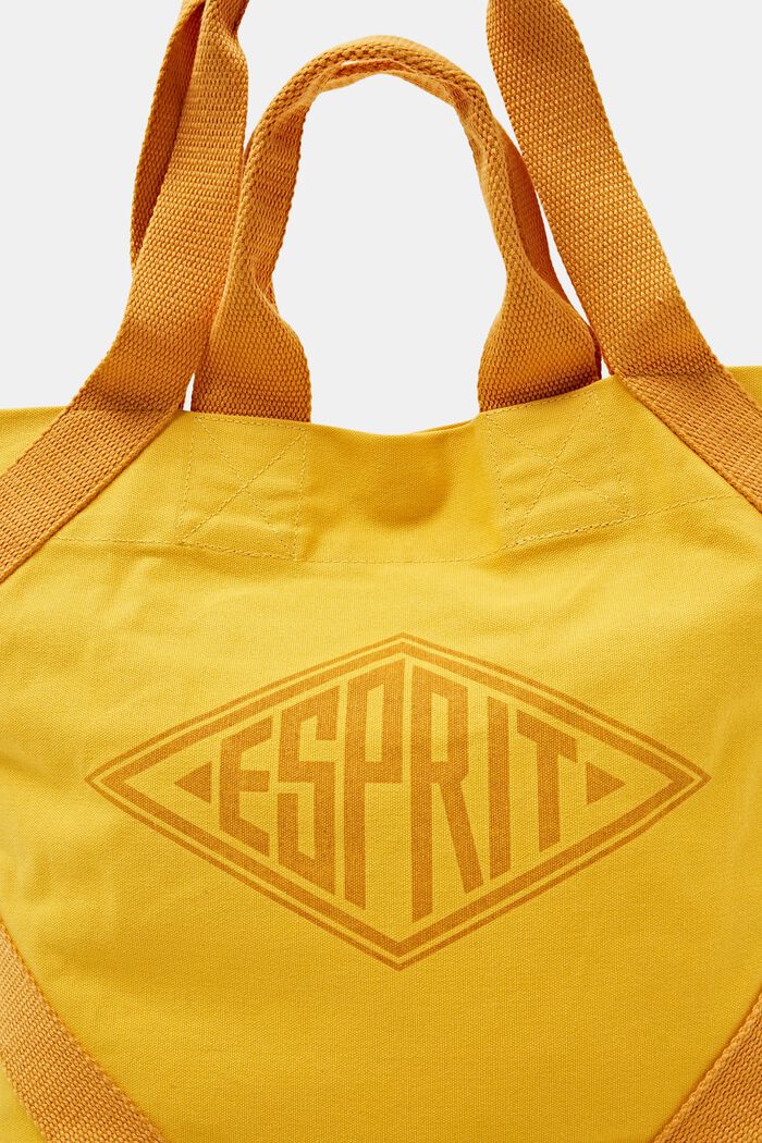 Logo Cotton Canvas Tote, SUNFLOWER YELLOW, detail image number 1