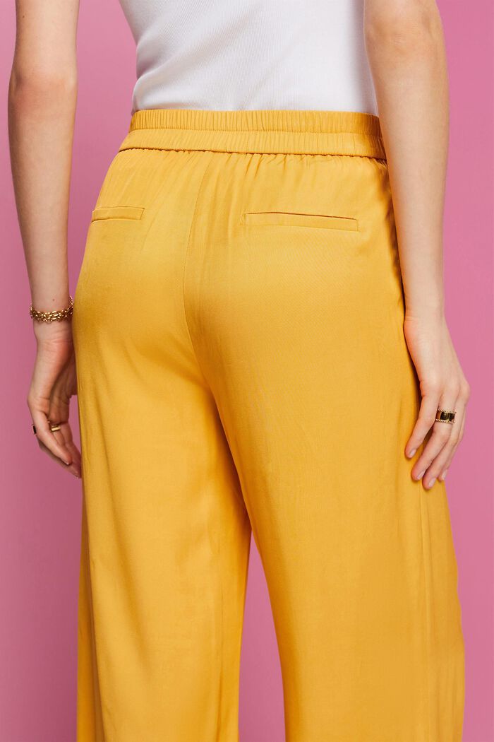 Wide leg trousers, LENZING™ ECOVERO™, SUNFLOWER YELLOW, detail image number 2