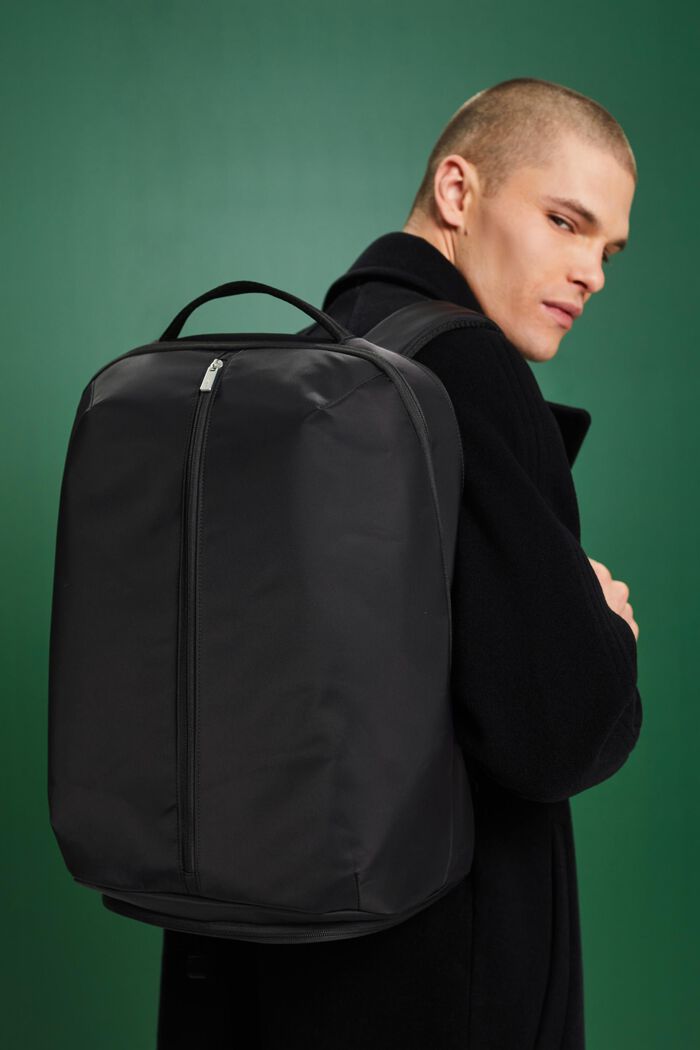 Zipped Duffel Backpack, BLACK, detail image number 5