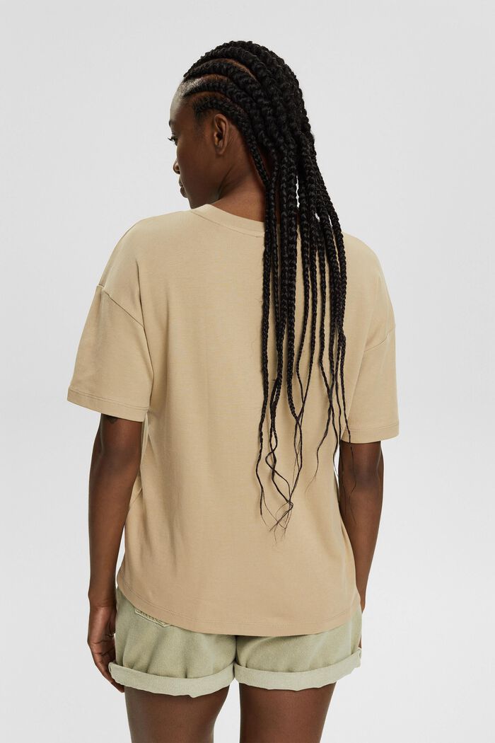 T-shirt with a breast pocket, PALE KHAKI, detail image number 3