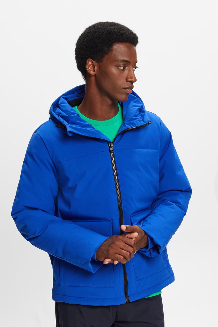 Hooded Down Jacket, BRIGHT BLUE, detail image number 0