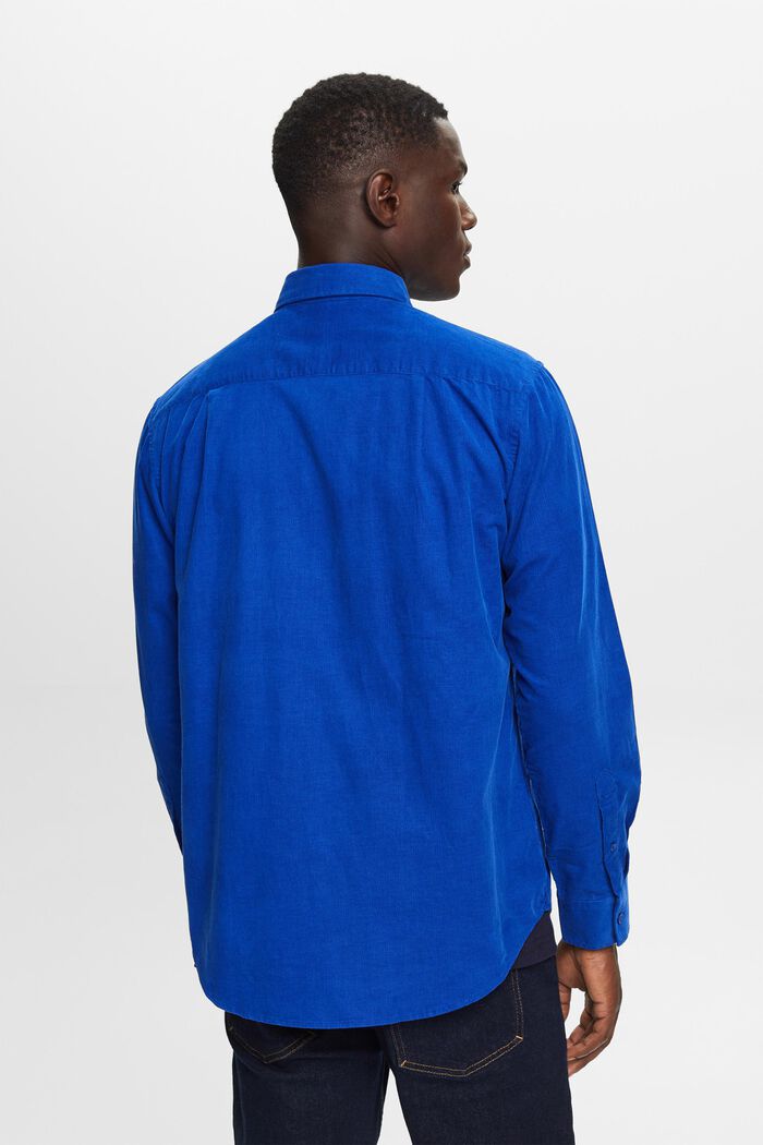 Corduroy shirt, 100% cotton, BRIGHT BLUE, detail image number 3
