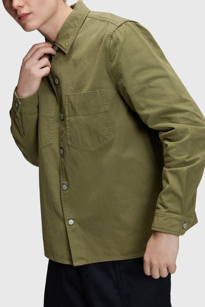 Relaxed fit heavy shirt, OLIVE, detail image number 3