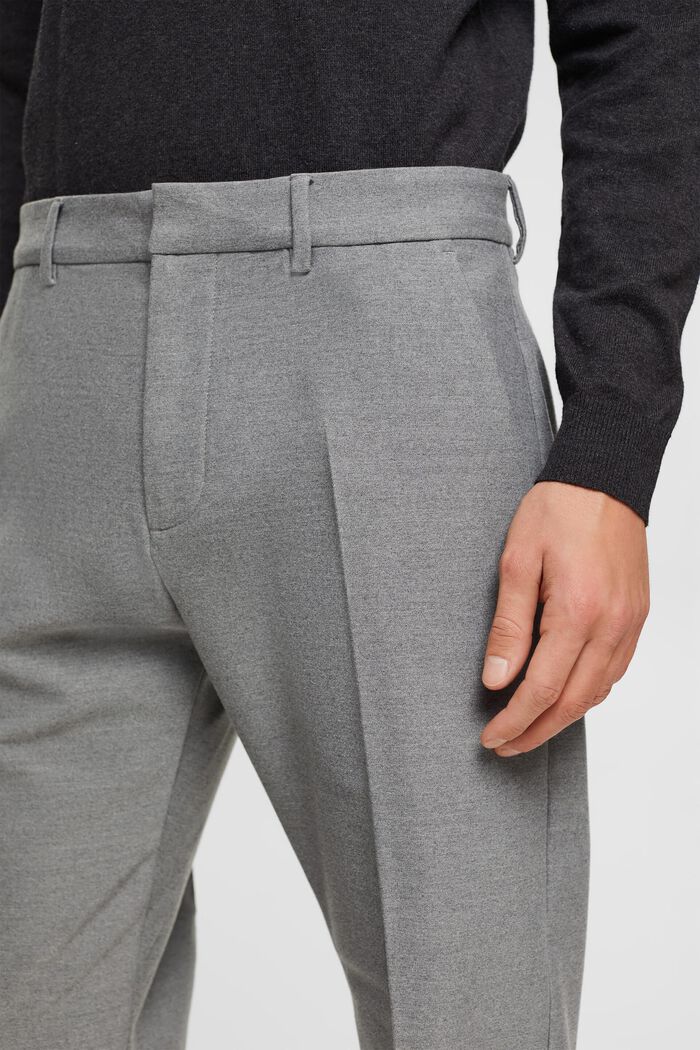 Slim fit flannel trousers, GREY, detail image number 2