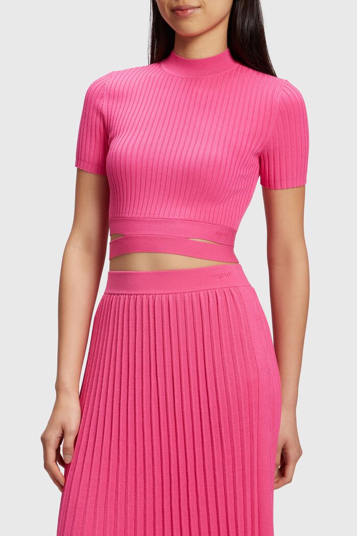 Pleated top, PINK FUCHSIA, detail image number 0