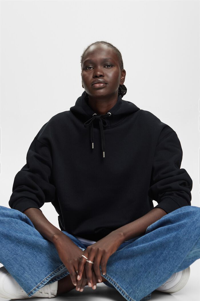 Recycled: oversized hoodie, BLACK, detail image number 5