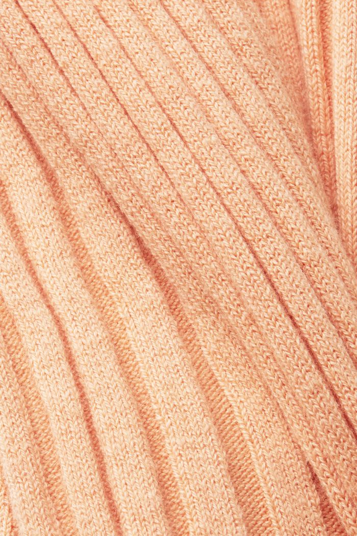 Asymmetric ribbed jumper, silk blend, CORAL, detail image number 5