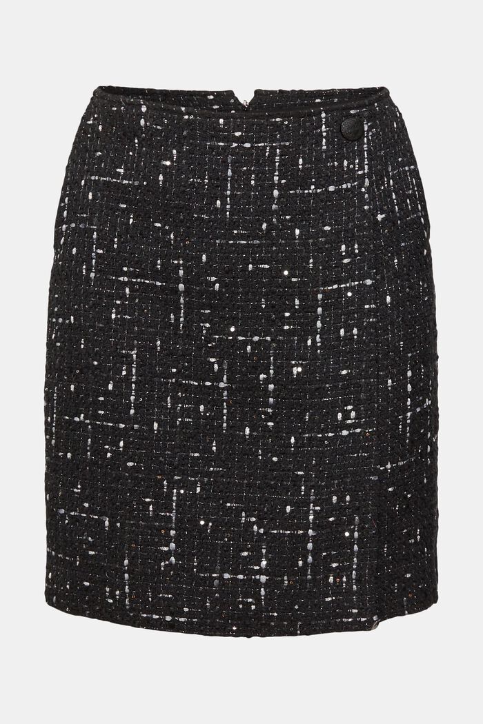Bouclé mini skirt, BLACK, detail image number 2