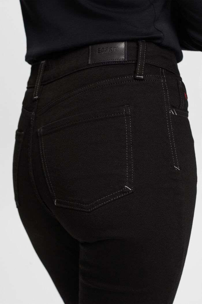 Retro High-Rise Slim Jeans, BLACK RINSE, detail image number 4