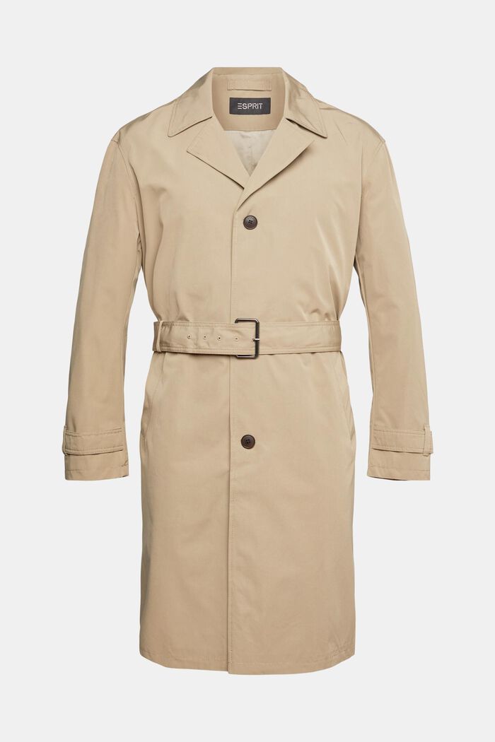 Trench coat with belt, PALE KHAKI, detail image number 6