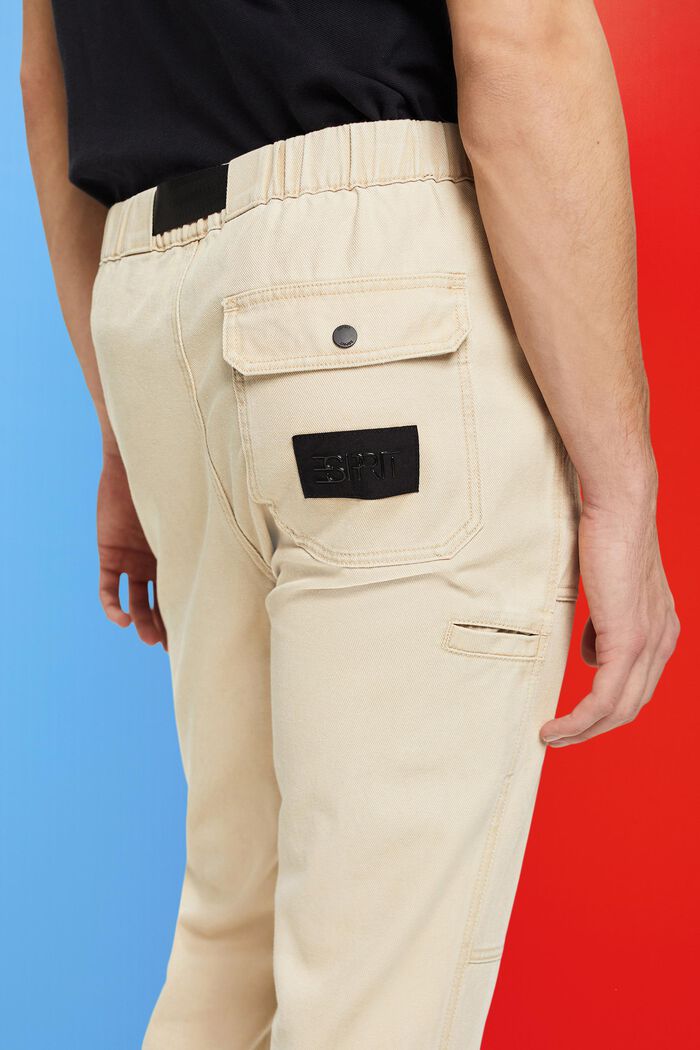 Heavy cotton straight fit chinos, SAND, detail image number 1