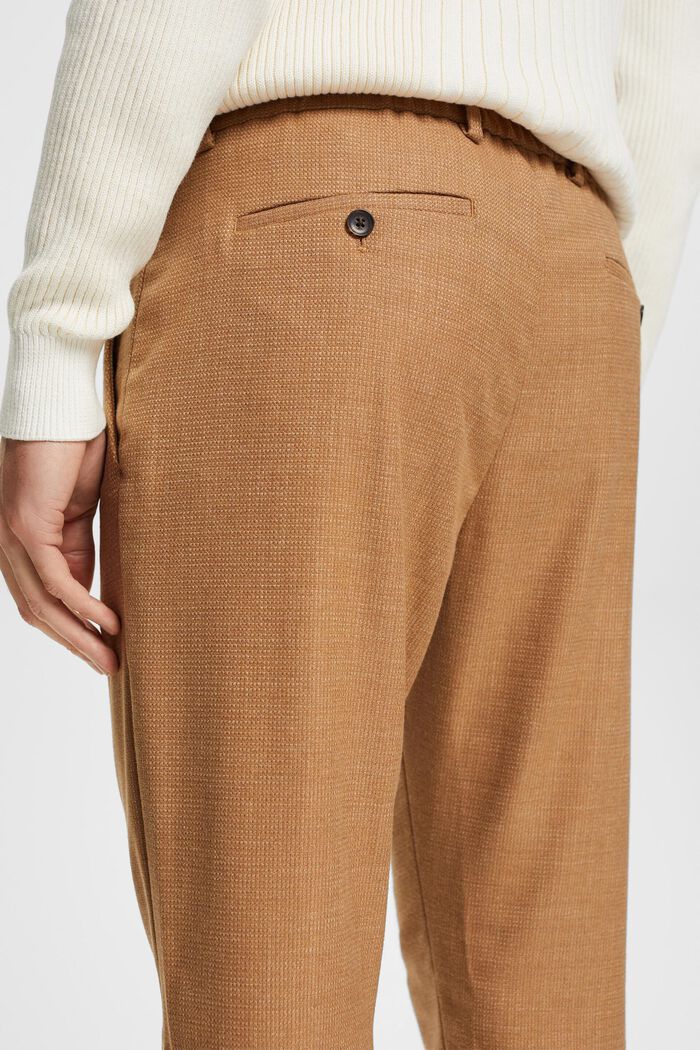 Wool touch trousers, CAMEL, detail image number 4