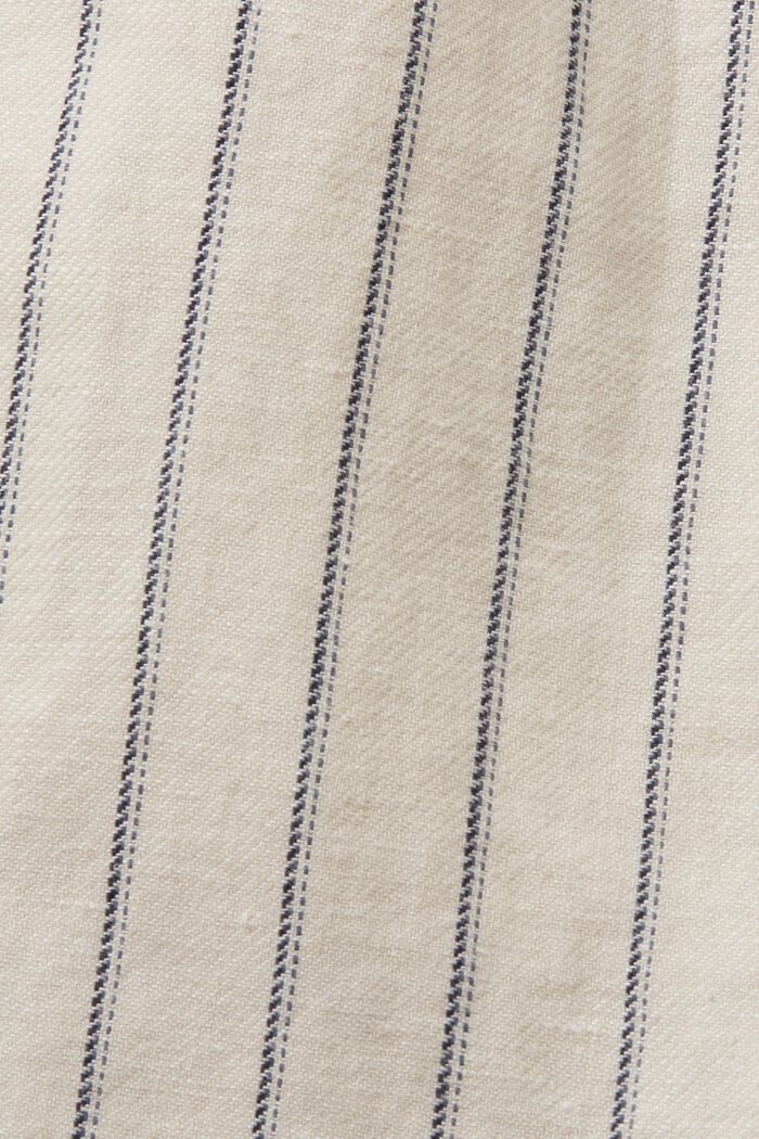 Linen Cotton Striped Shorts, ICE, detail image number 4