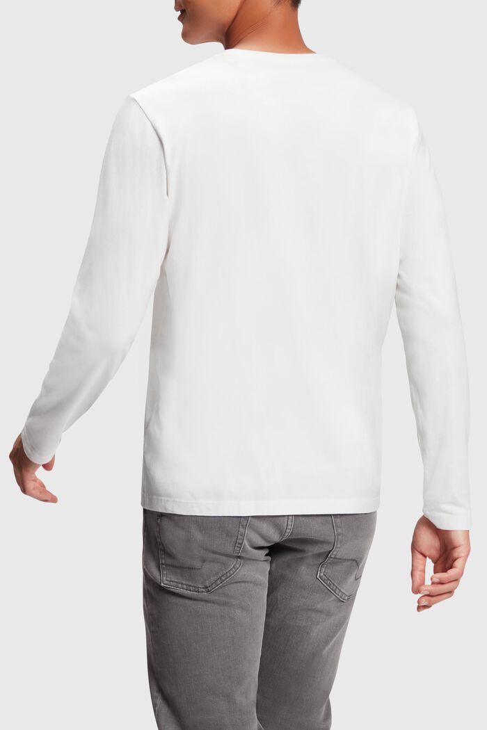 Regular solid jersey t-shirt, WHITE, detail image number 1