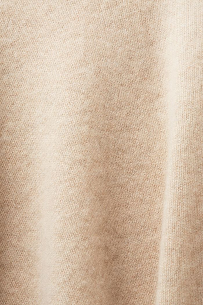 Cashmere V-Neck Sweater, SAND, detail image number 6