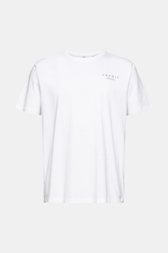 Jersey T-shirt with a logo print, WHITE, detail image number 4