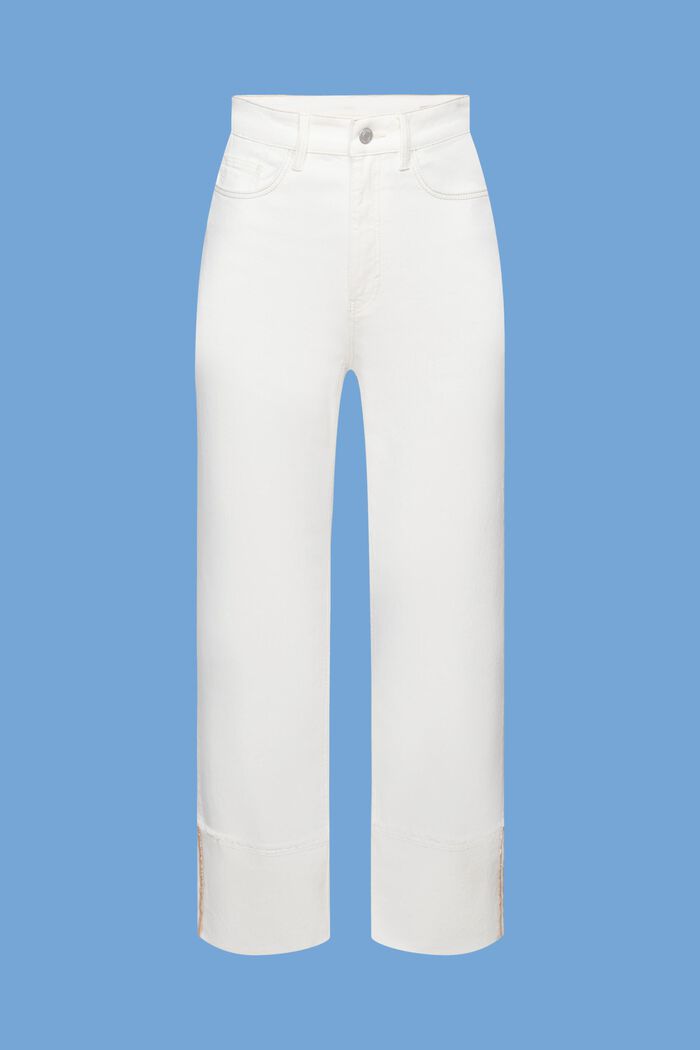 High-rise turn-up jeans, OFF WHITE, detail image number 6