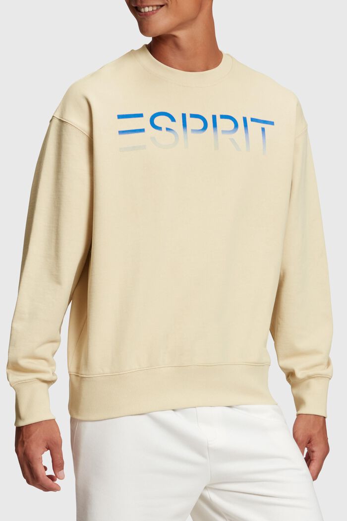 Shop the Latest in Men\'s Fashion Flocked logo applique sweatshirt | ESPRIT  Singapore Official Online Store