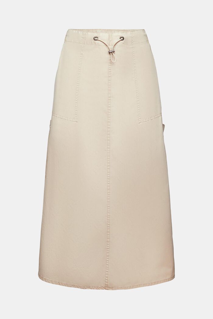 Pull-on cargo skirt, 100% cotton, SAND, detail image number 6
