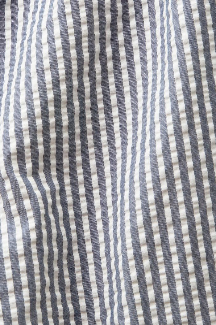 Seersucker shorts with stripes, 100% cotton, NAVY, detail image number 6