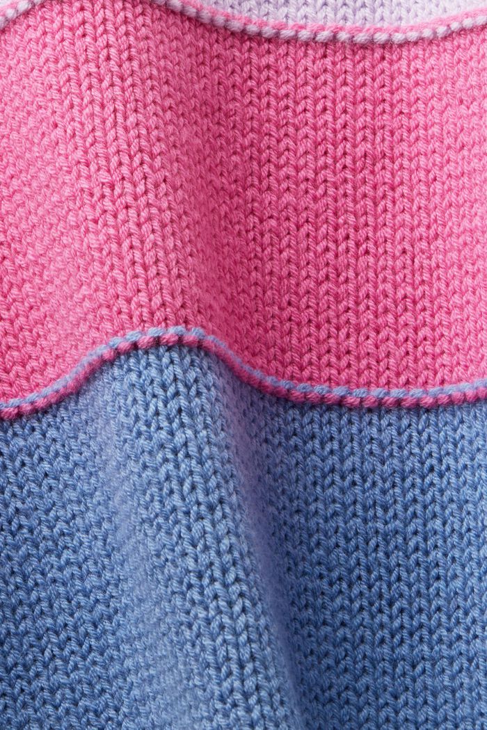 Striped Mock Neck Sweater, PINK FUCHSIA, detail image number 5