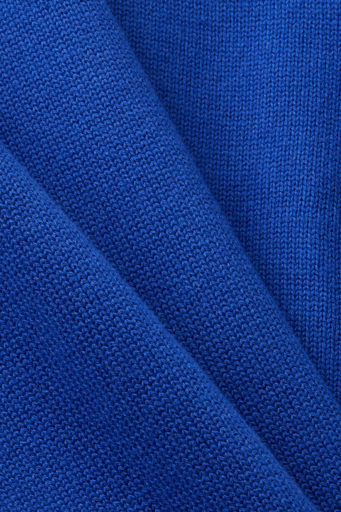 Cotton Crewneck Sweatshirt, BRIGHT BLUE, detail image number 5
