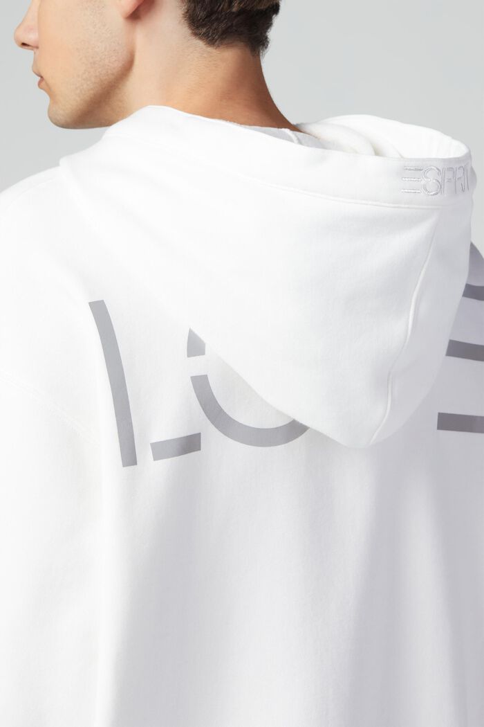 Unisex sweatshirt in a patchwork look, WHITE, detail image number 4