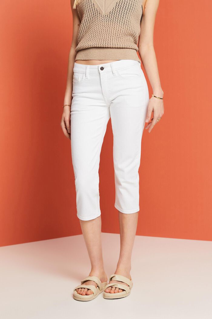 Capri jeans, WHITE, detail image number 0
